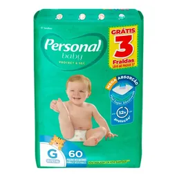 Fralda Personal Baby Protect & Sec G 60 Unidades