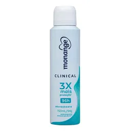 Desodorante Antitranspirante Aerossol Monange Clínical Revigorante Feminino 150ml
