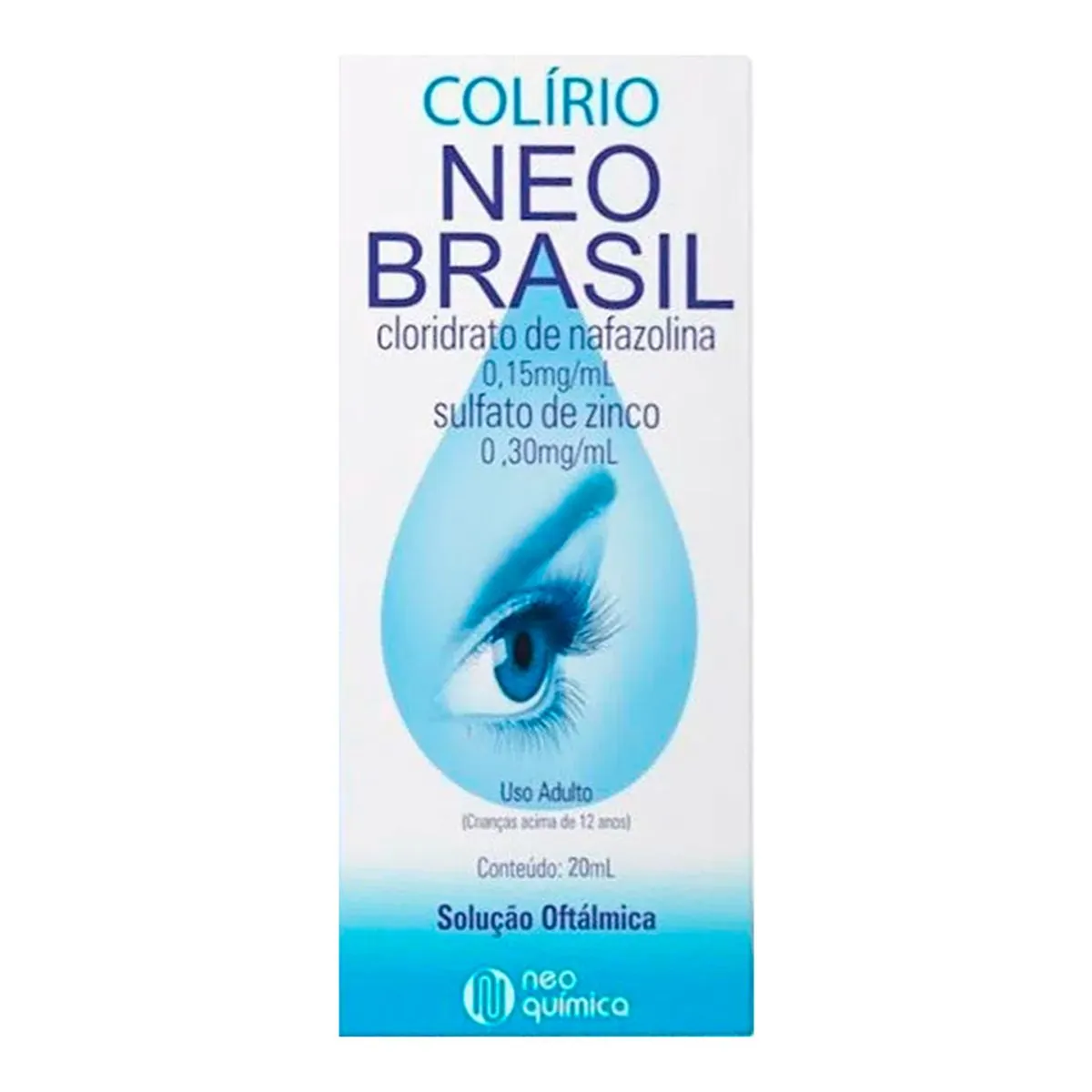Colírio Descongestionante Neo Brasil 0,15mg/ml + 0,30mg/ml 20ml