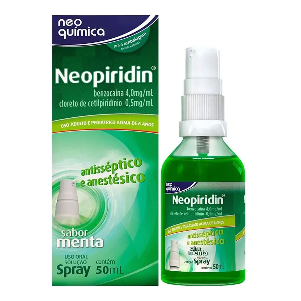 Antisséptico e Anestésico Neopiridin 4mg/ml + 0,5mg/ml 50ml