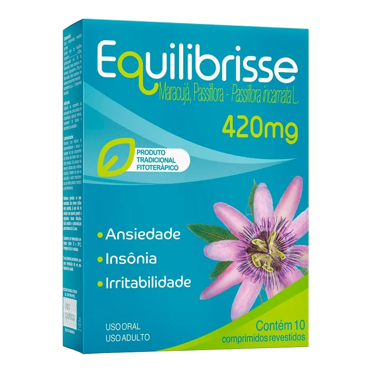 Fitoterápico e Calmante Equilibrisse 420mg 10 Comprimidos