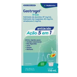 Antiácido e Antigases Gastrogel Fresh 37mg/ml + 40mg/ml + 5mg/ml 150ml