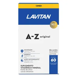 Suplemento Vitamínico LAVITAN A-Z Original com 60 Comprimidos Revestidos