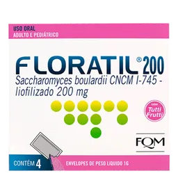 Probiótico Floratil 200mg FQM 4 Envelópes