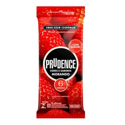 Preservativo Prudence Morango 6 Unidades