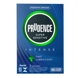 Preservativo Camisinha Prudence Super Sensitive Intense 3 Unidades