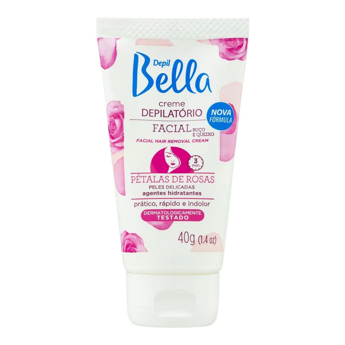 Creme Depilatório Facial Depil Bella Pétalas De Rosa 40g