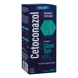 Shampoo Cetoconazol Anticaspa Clean Hair 100ml Arte - Nativa