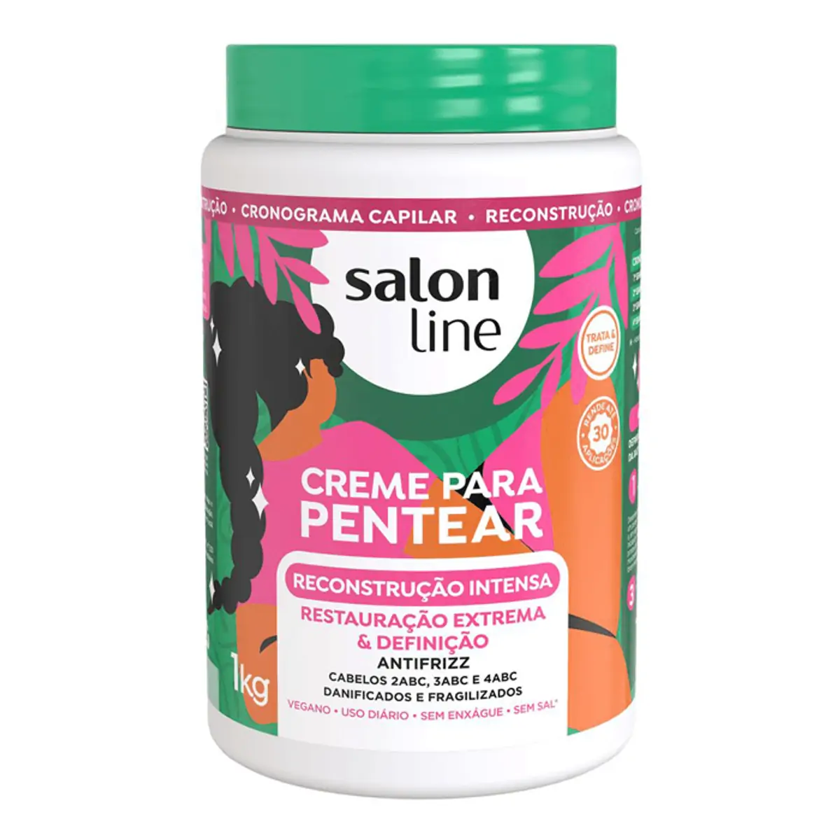 Creme Para Pentear Salon Line Reconstrução Intensa 1kg