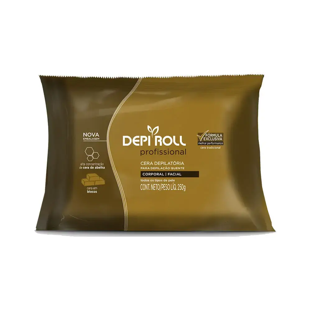 Cera Depilatória em Blocos Tradicional - Depi Roll - 250g