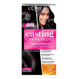 Tinta de Cabelo L’Oréal Paris Casting Creme Gloss 100 Preto Noite