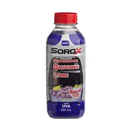Isotônica Sorox Bebida Hidratante Uva 8 Íons Zero Açucar 550ml