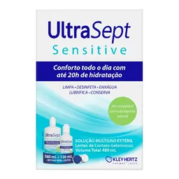 Solução Multiuso Ultrasept Sensitive para Lentes de Contato 360ml +120ml