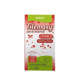 Analgésico e Antitérmico Tilemaxy Criança 160mg/5ml Sabor Frutas 60ml + Copo Dosador