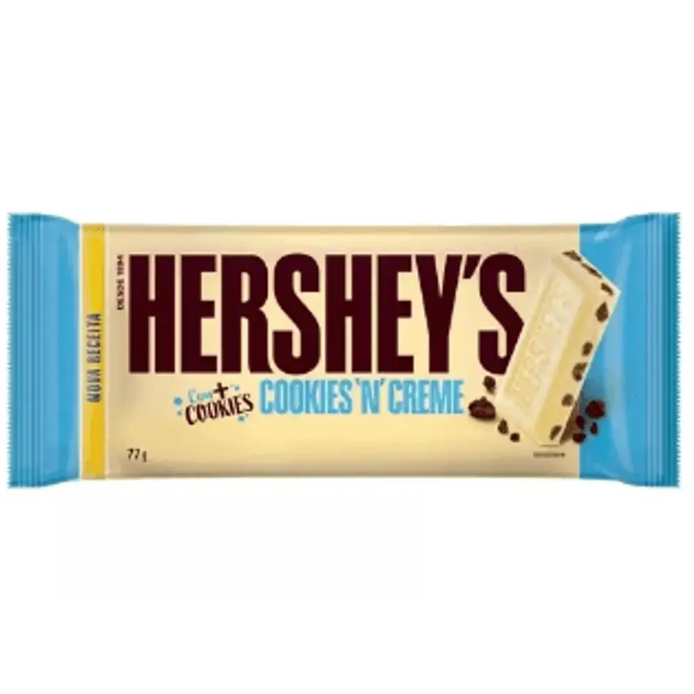 Barra de chocolate branco com biscoito sabor chocolate 77g - Hershey s
