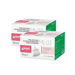 Agulha 4mm para Caneta de Insulina Medlevensohn 100 Unid