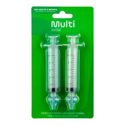 Seringa Para Lavagem Nasal Multi Saúde 10ml 2 Unidades