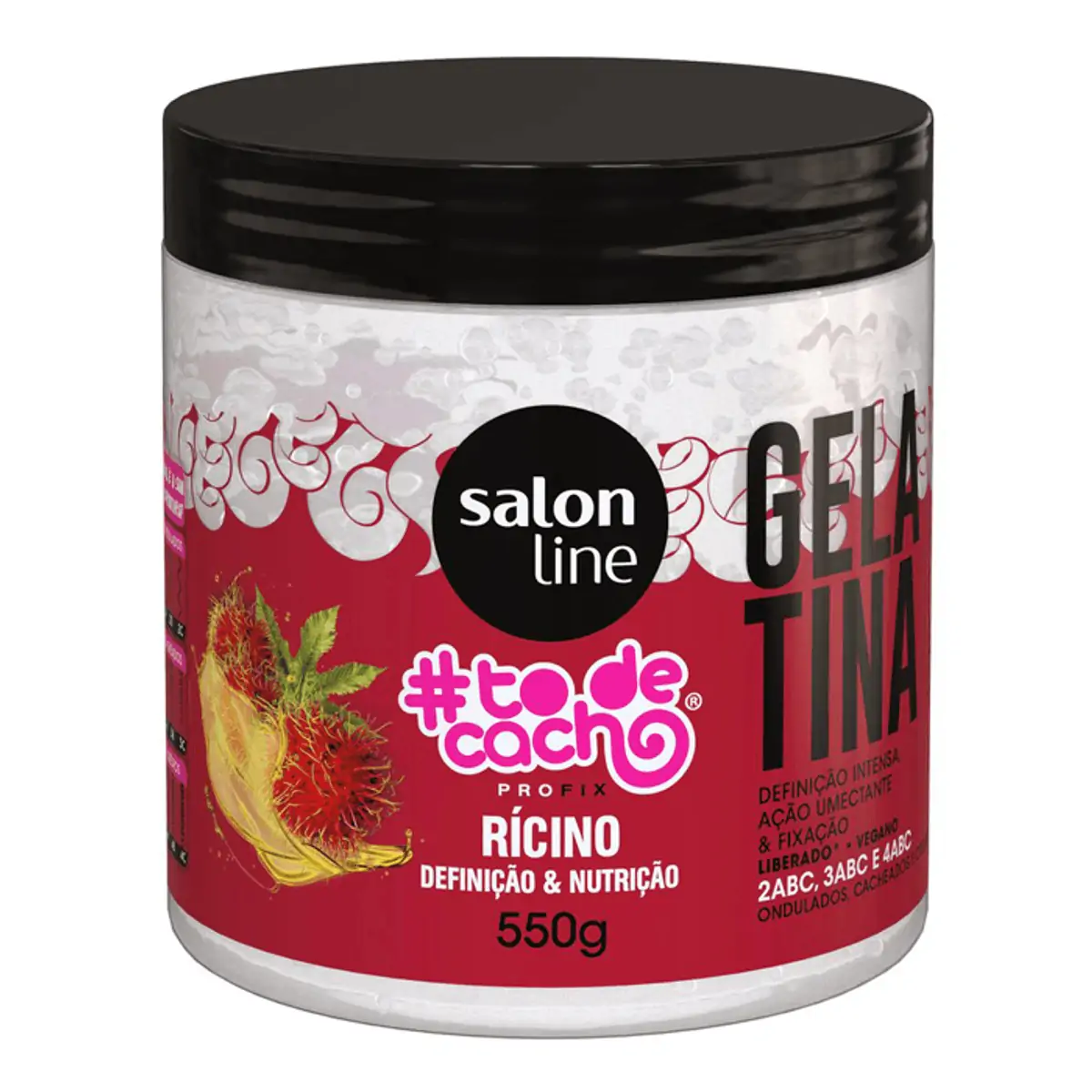 Gelatina Capilar Salon Line Rícino #To De Cacho Definição & Nutrição 550g