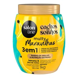 Creme De Tratamento Multy Maravilhas Banho De Brilho Cachos Dos Sonhos Salon Line  1kg
