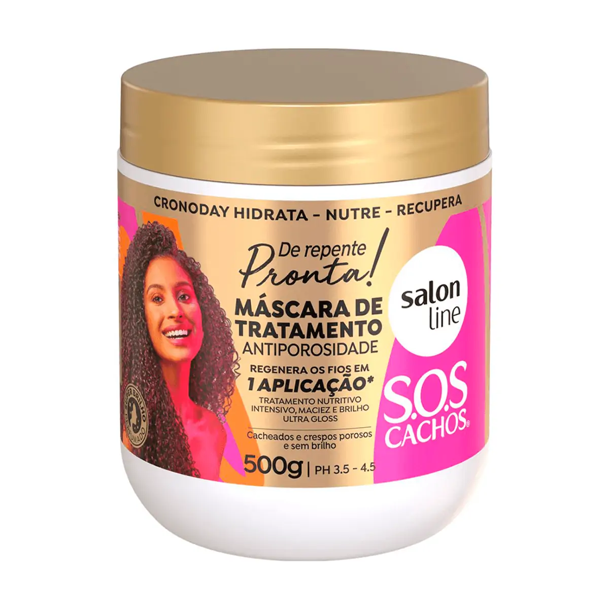 Máscara Antiporosidade De Repente Pronta! Sos Cachos Salon Line 500g
