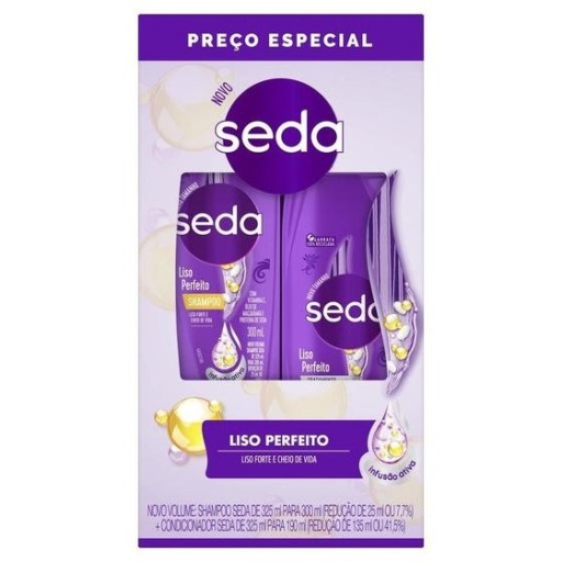 Kit Seda Liso Perfeito shampoo e condicionador
