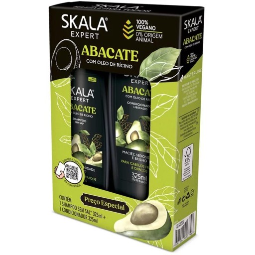 Kit Skala Abacate com Óleo de Rícino – Shampoo e Condicionador