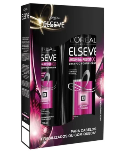 Kit Shampoo e Condicionador Arginina Resist X3 L'Oréal Paris 375ml + 170ml