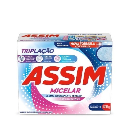 Sabão em Pó Assim Triplação Micelar 800g