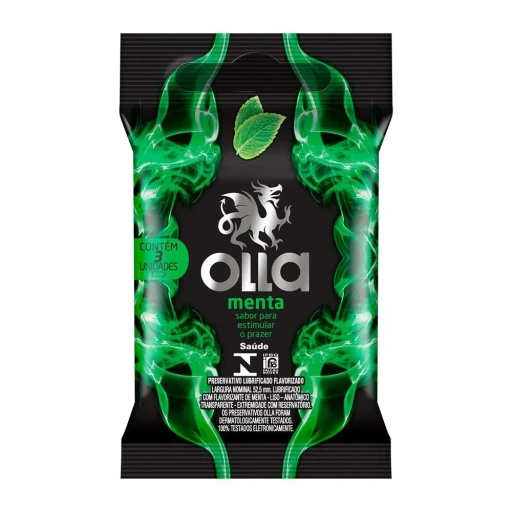 Preservativo Sabor Menta Olla 3 Unidades