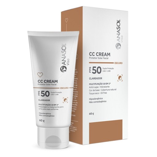 Cc Cream Facial Escuro Fps 50 Anasol 60G
