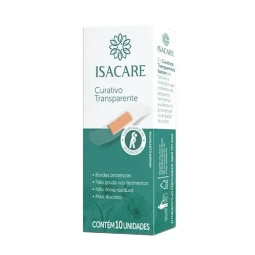 Curativo Transparente Isacare 10x10cm 10 Unidades