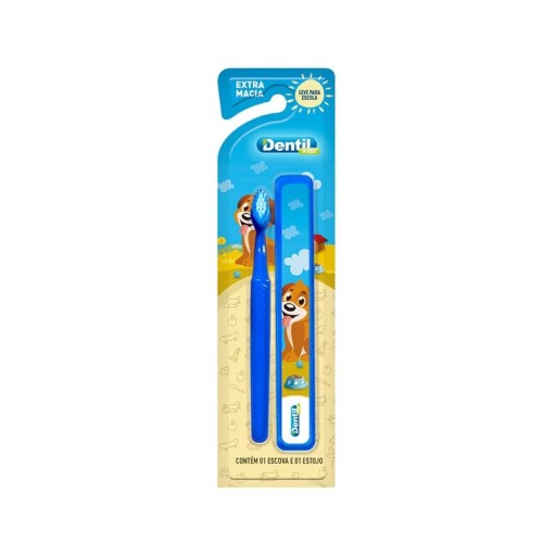 Escova Dental Dentil Kids Com Estojo Para Meninos