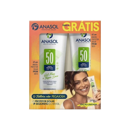 Protetor Solar Anasol Corporal Fps50 200G + Fps50 120G Juliana Paes