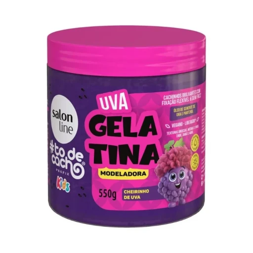 Gelatina Modeladora Salon Line Todecacho Kids Uva 550g
