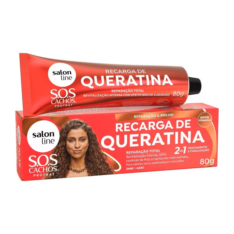 Recarga de Queratina Reparação Total Salon Line SOS Cachos 80g