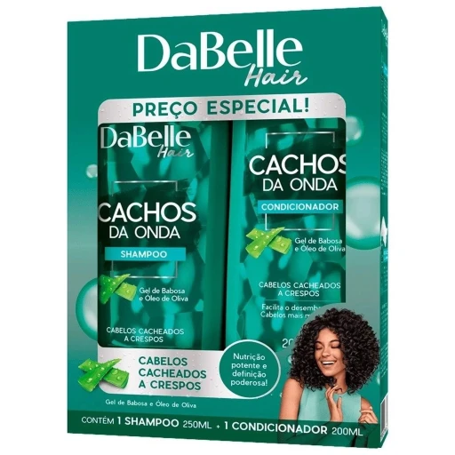 Kit Dabelle Cachos Da Onda Shampoo E Condicionador