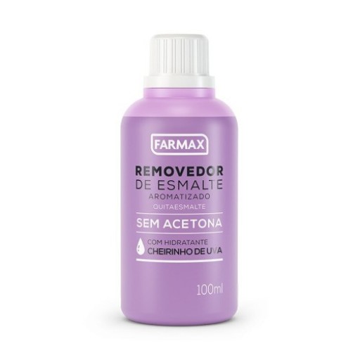 Removedor de Esmalte Sem Acetona Farmax Aroma Uva 100ml