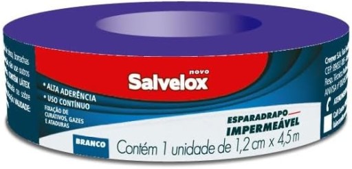 Esparadrapo Impermeável Salvelox 1.2cm x 4.5m