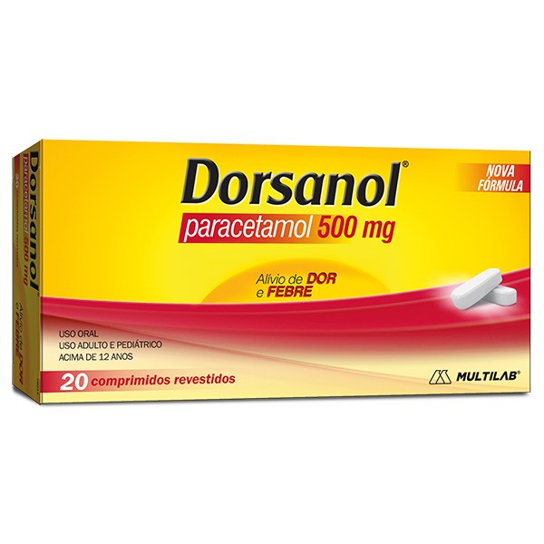 Dorsanol 500mg Comprimidos Revestidos 20 Unidades - Multilab