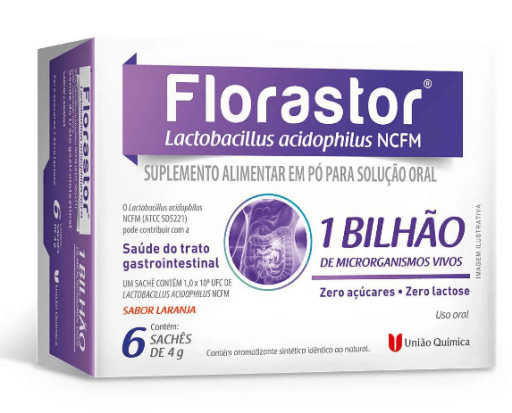Florastor Probiótico Sabor Laranja 6 Sachês de 4g
