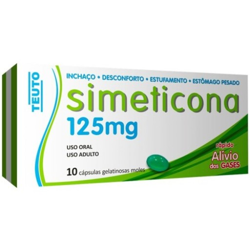 Simeticona 125mg Teuto 10 Cápsulas Gelatinosas