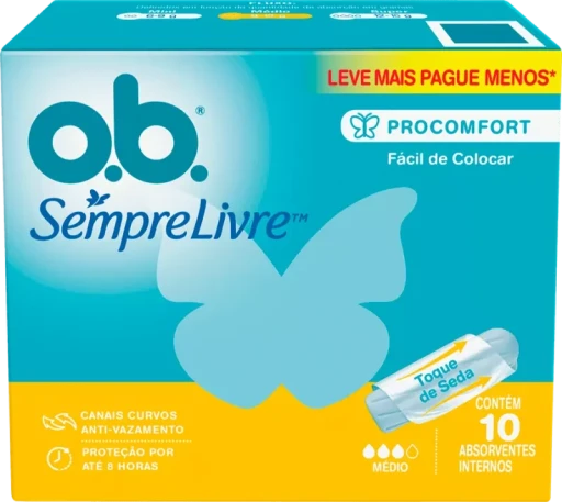 Absorvente Interno OB Médio Leve 10 Pague 8