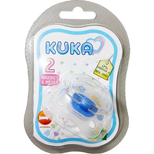 Chupeta Ortodôntica Kuka Premium Tamanho 2 Azul
