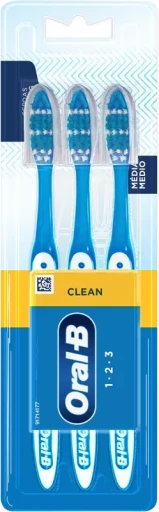 Escova Dental Oral B 123 Média Kit 3 Unidades Leve 3 Pague 2