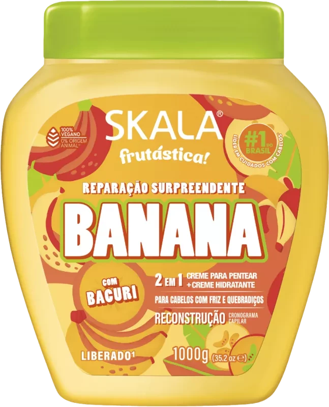 Creme de Tratamento Bomba de Vitaminas Banana Skala 1kg