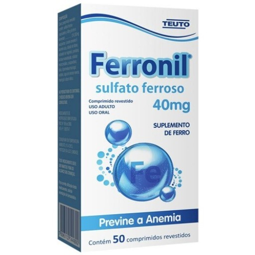 Ferronil 40mg 50 Comprimidos Revestidos Teuto