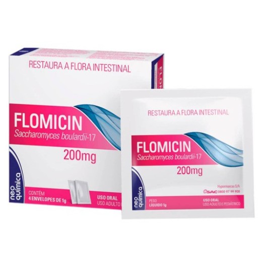Flomicin Pó 200mg/g com 4 Envelopes de 1g