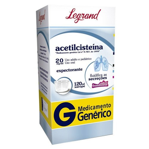 Acetilcisteína Xarope Pediátrico 20mg/mL 100ml Legrand