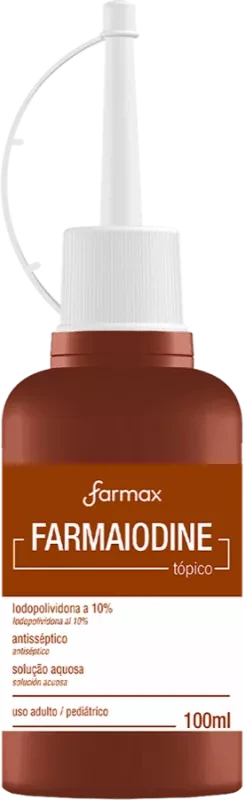 Antisséptico Farmaiodine Tópico 100ml Farmax