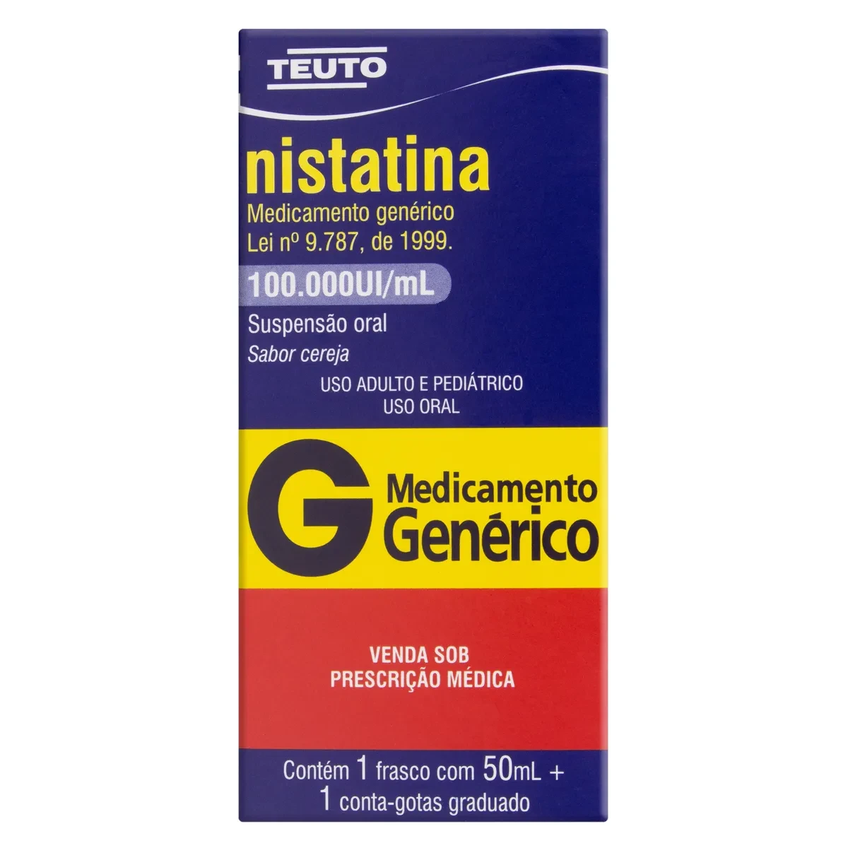 Nistatina Suspensão Oral 100.000UI/mL 50mL Genérico Teuto